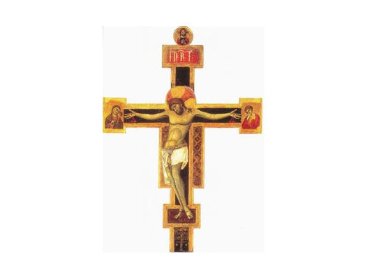 Krst Đunta Pizano (Giunta Pisano) od lipe, ravan, sa šponjcem, gesovan